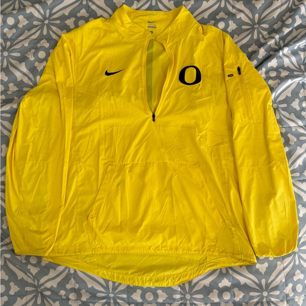 Nike Bright Yellow Oregon Ducks Half-Zip Jacket